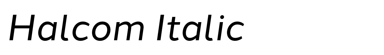 Halcom Italic